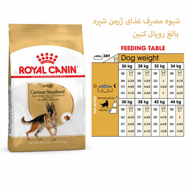 خوراک خشک ژرمن شپرد ادالت رویال 12 کیلوگرم
